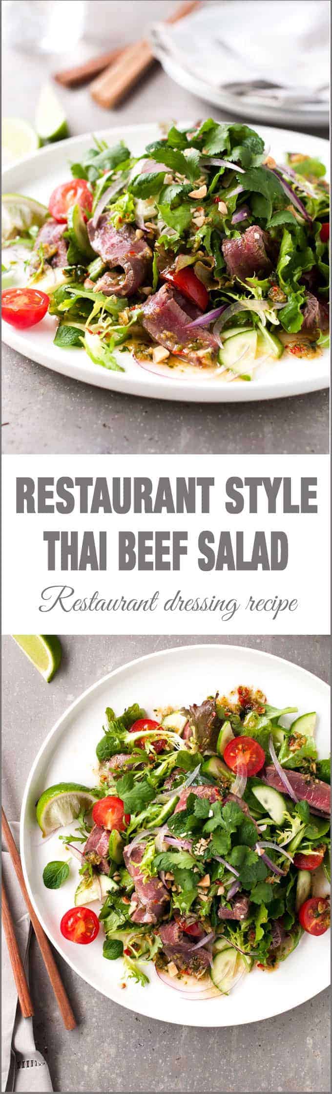 泰国牛肉沙拉(餐厅风格)-一个小的改变，以使一个餐厅质量的泰国牛肉沙拉gydF4y2Ba